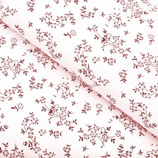 Bavlněná látka/plátno Sandra SA-678 Vínově červené kvítí na bílém - šířka 140 cm - Biante.cz Bavlněná látka/plátno Sandra SA-678 Vínově červené kvítí na bílém - šířka 140 cm - Biante.cz