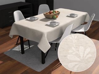Teflónový obdĺžnikový obrus TF-076 Kvetinový ornament na režnom - Biante.sk Teflónový obdĺžnikový obrus TF-076 Kvetinový ornament na režnom - Biante.sk