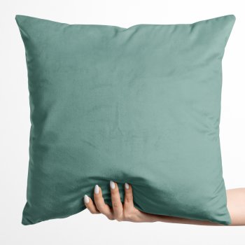 Sametový povlak na polštář Velvet Premium SVP-048 Pastelová ledově zelená - Biante.cz