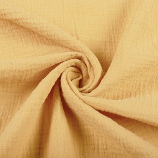 Mušelín dvojitá gázovina MSN-059 Světle žlutooranžová - metráž šířka 140 cm - Biante.cz