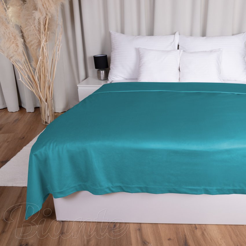 Sametový přehoz na postel Velvet Premium SVP-035 Tyrkysově modrý - Biante.cz