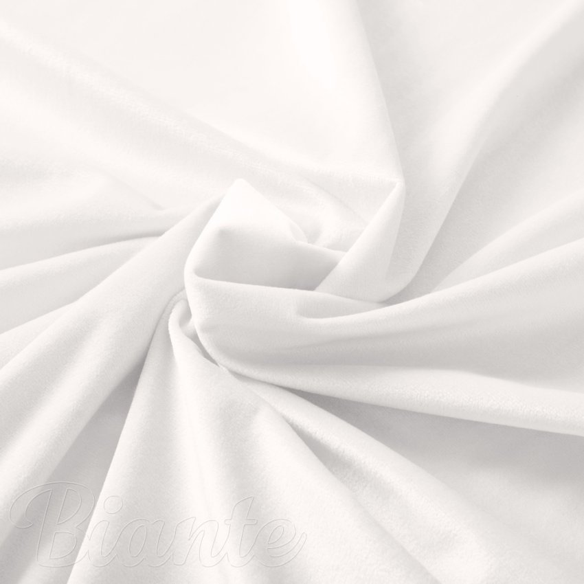 Zamatová látka Velvet Prémium SVP-024 Krémovo biela - šírka 300 cm - detail 1 - Biante.sk