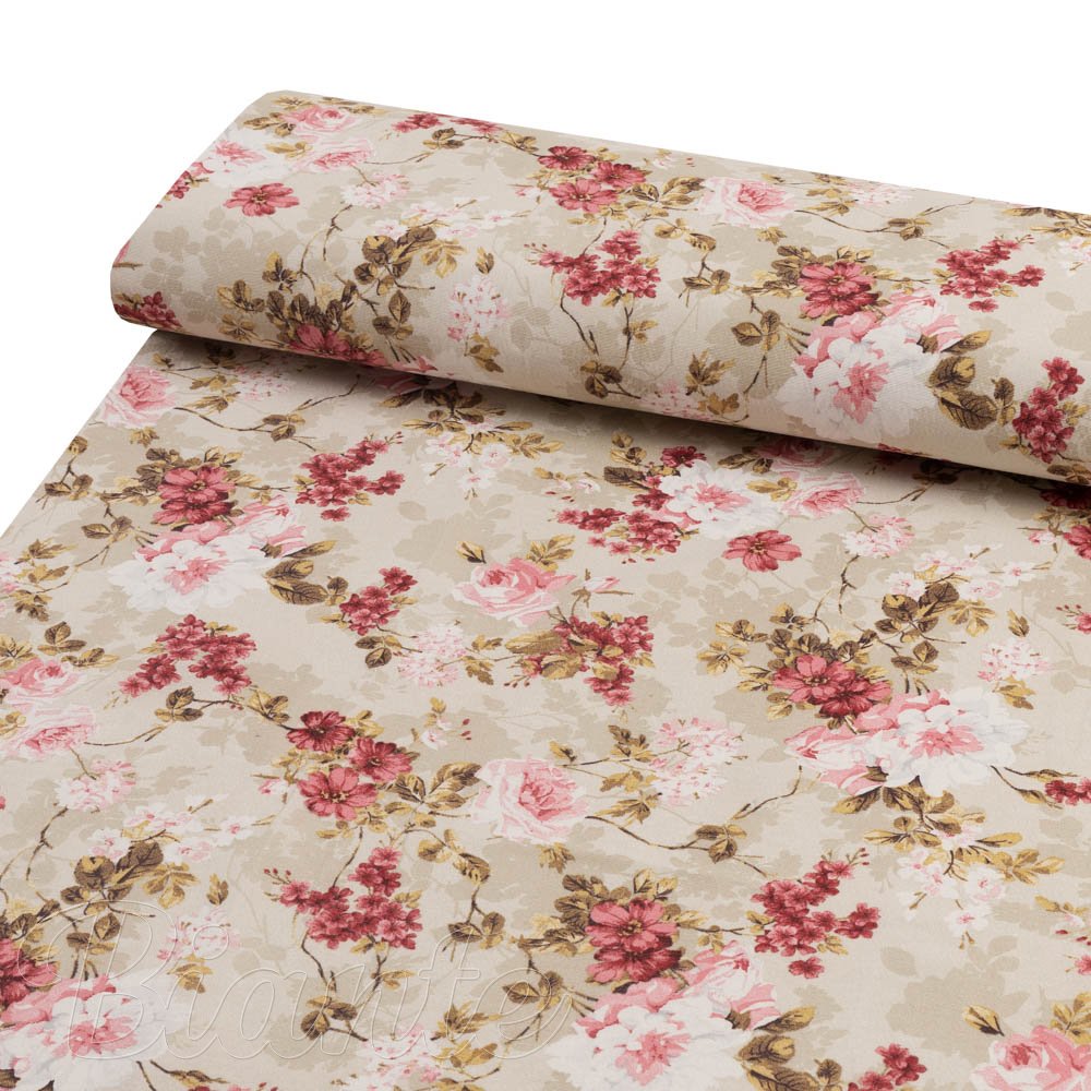 Dekorační látka Leona LN-167 Plané růže na béžovém - šířka 140 cm a 280 cm - detail 1 - Biante.cz