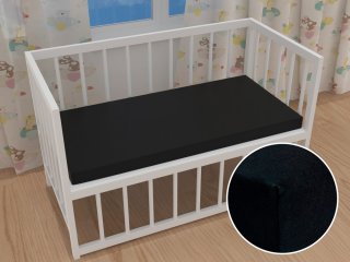 Dětské jersey napínací prostěradlo do postýlky JR-030 Černé - Biante.cz Dětské jersey napínací prostěradlo do postýlky JR-030 Černé - Biante.cz