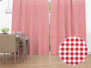 Bavlněný závěs na míru Sandra SA-056 Červeno-bílé kostičky - Biante.cz Bavlněný závěs na míru Sandra SA-056 Červeno-bílé kostičky - Biante.cz