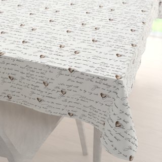 Bavlněný obdélníkový ubrus Sandra SA-028 Vyznání lásky - Biante.cz