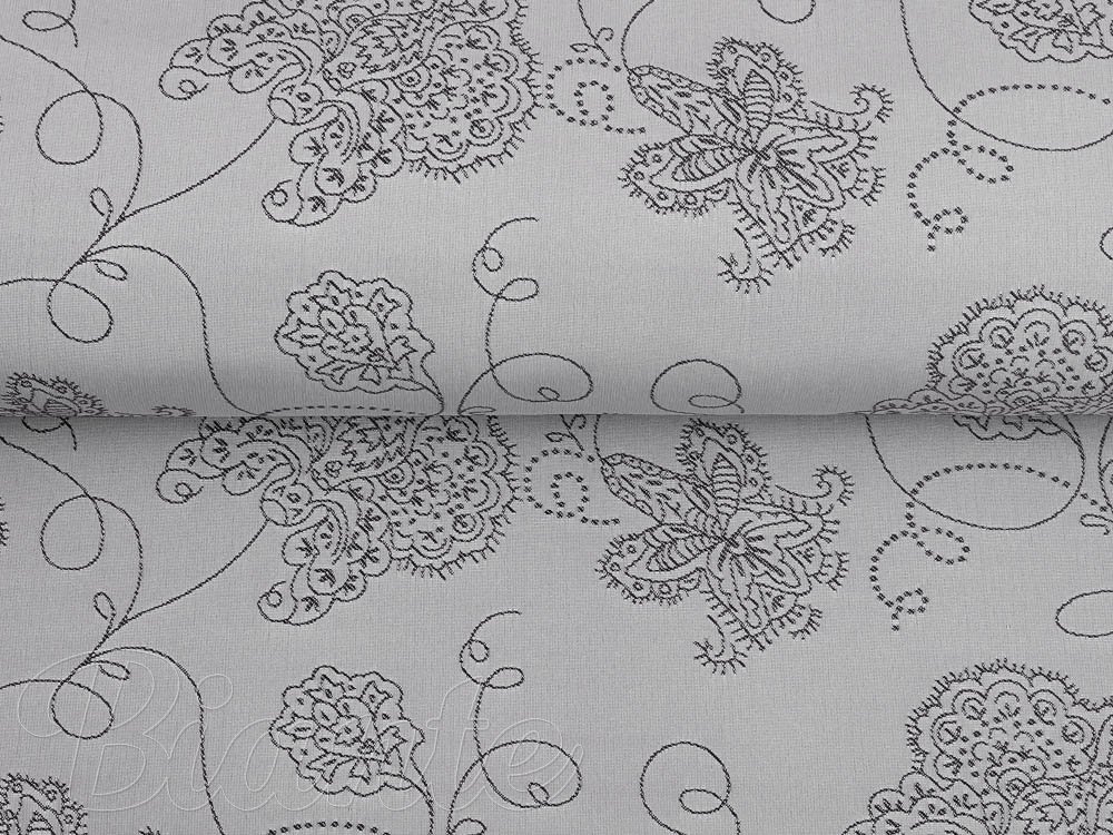 Teflonová látka na ubrusy TF-083 Květované ornamenty na šedém - šířka 170 cm - detail 4 - Biante.cz Teflonová látka na ubrusy TF-083 Květované ornamenty na šedém - šířka 170 cm - detail 4 - Biante.cz