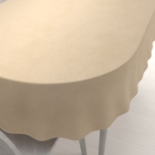 Velký sametový oválný ubrus Velvet Premium SVP-045 Kávově béžový - Biante.cz