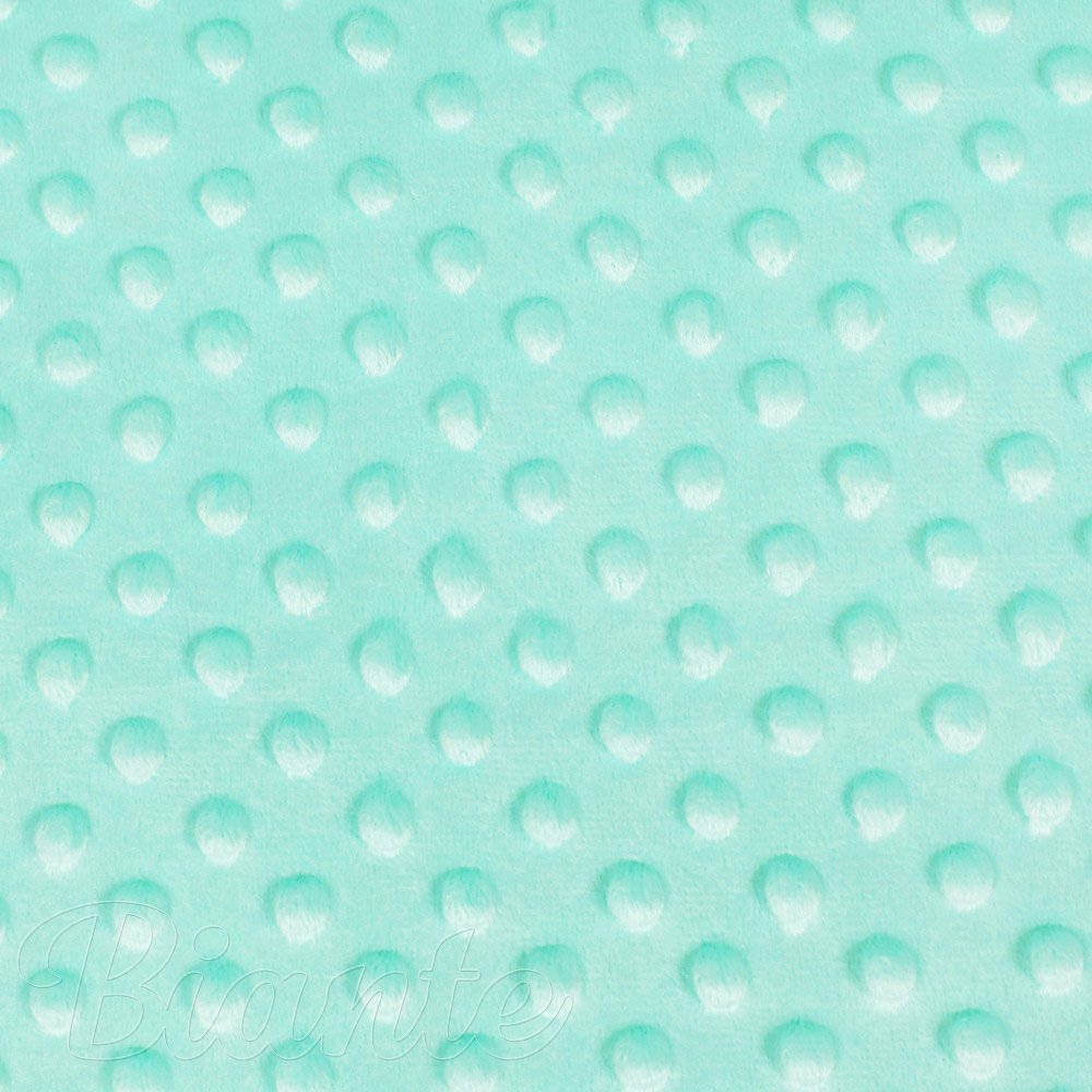 Dětská látka Minky 3D puntíky MKP-003 Mintová - šířka 150 cm - detail 6 - Biante.cz