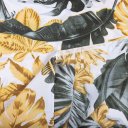 Bavlněná látka/plátno Sandra SA-388 Šedozelené a zlaté tropické listy na bílém - šířka 160 cm a 220 cm - detail 4 - Biante.cz