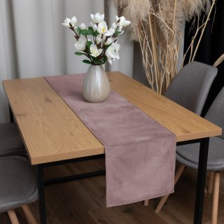 Sametový běhoun na stůl Velvet Premium SVP-002 Starorůžový - detail 1 - Biante.cz