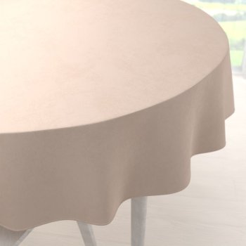 Sametový kulatý ubrus Velvet Premium SVP-020 Béžový - Biante.cz