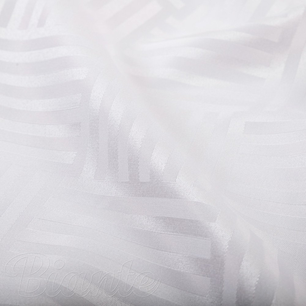 Dekorační látka Monako PM-124 Pruhovaná šachovnice bílá - šířka 320 cm - detail 2 - Biante.cz