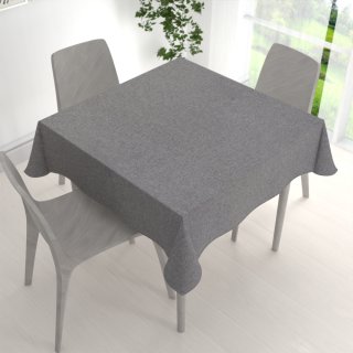 Velký dekorační čtvercový ubrus BKT-551 Šedý režný - detail 1 - Biante.cz