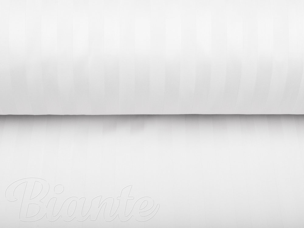 Damašek Atlas Grádl biely - pásiky 1 cm DM-010 - metráž šírka 300 cm - detail 1 - Biante.sk