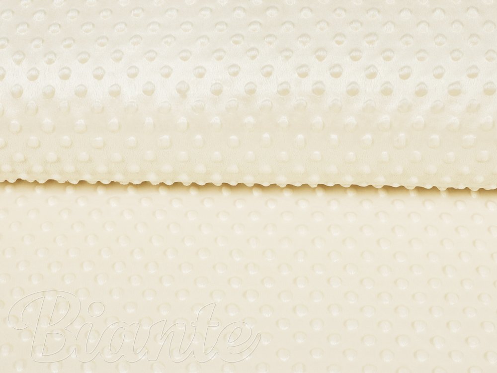 Dětská látka Minky 3D puntíky MKP-014 Krémová - šířka 150 cm - detail 4 - Biante.cz Dětská látka Minky 3D puntíky MKP-014 Krémová - šířka 150 cm - detail 4 - Biante.cz