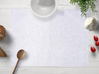 Teflonové prostírání na stůl TF-078 Ornamenty - studená bílá - Biante.cz Teflonové prostírání na stůl TF-078 Ornamenty - studená bílá - Biante.cz