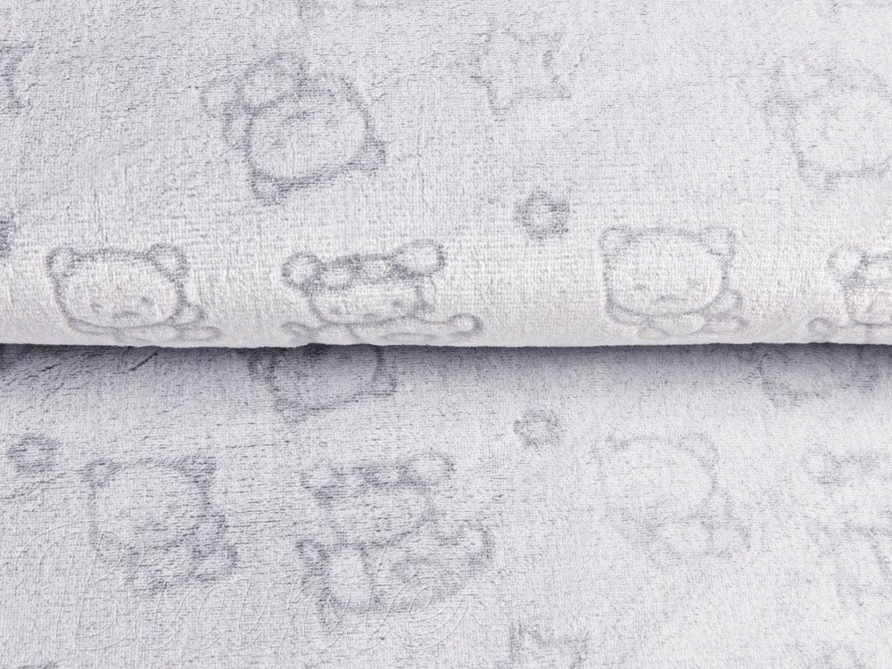 Dětská mikroplyšová deka MIP-026 Světle šedí medvídci - detail 3 - Biante.cz Dětská mikroplyšová deka MIP-026 Světle šedí medvídci - detail 3 - Biante.cz