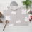Dětské bavlněné prostírání na stůl Sandra SA-733 Zamilovaní lední medvědi na světle šedém - Biante.cz