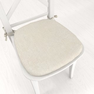 Oblý podsedák BKW-207 Pieskový žíhaný - 39x37x3 cm - Biante.sk