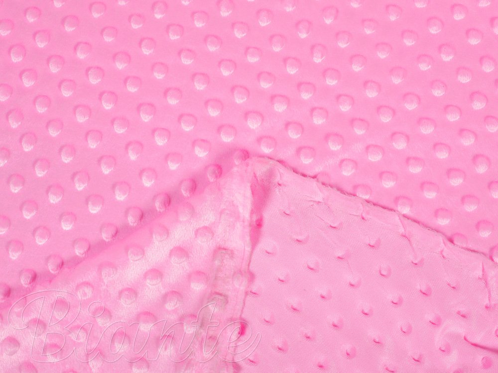 Dětská látka Minky 3D puntíky MKP-012 Sytě růžová - šířka 150 cm - detail 3 - Biante.cz Dětská látka Minky 3D puntíky MKP-012 Sytě růžová - šířka 150 cm - detail 3 - Biante.cz