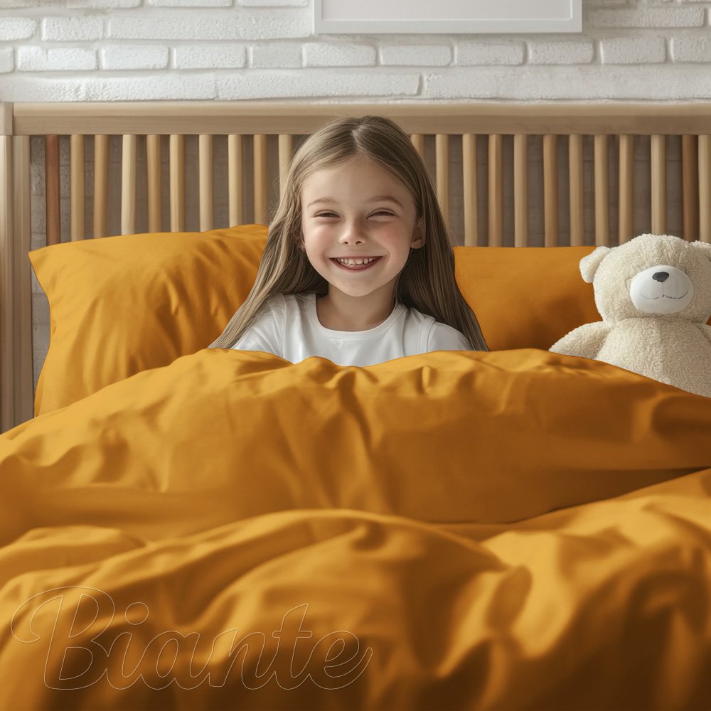 Dětské bavlněné povlečení do postýlky Moni MO-064 Hořčicové - Biante.cz