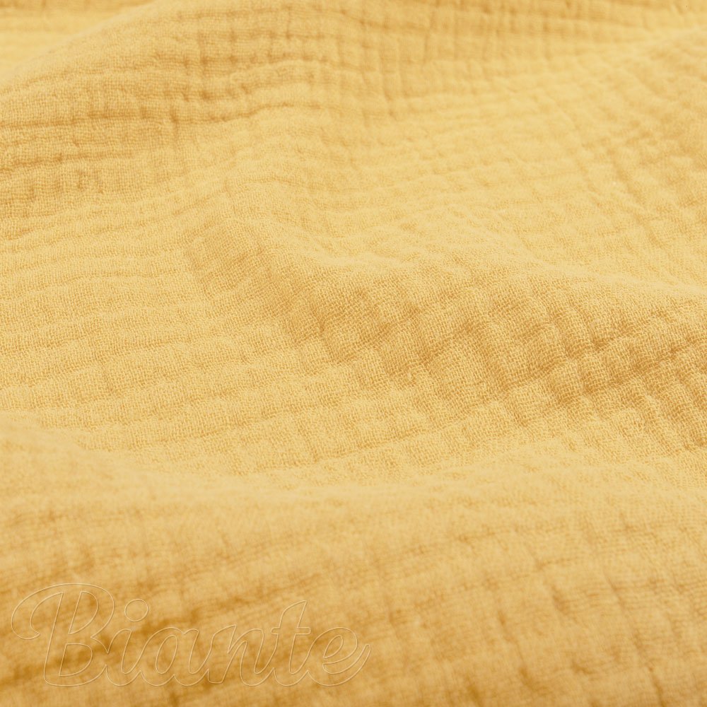 Mušelín dvojitá gázovina MSN-059 Světle žlutooranžová - metráž šířka 140 cm - detail 1 - Biante.cz