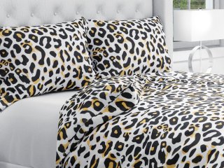 Bavlněné ložní povlečení Sandra SA-409 Leopardí vzor na bílém - Biante.cz Bavlněné ložní povlečení Sandra SA-409 Leopardí vzor na bílém - Biante.cz