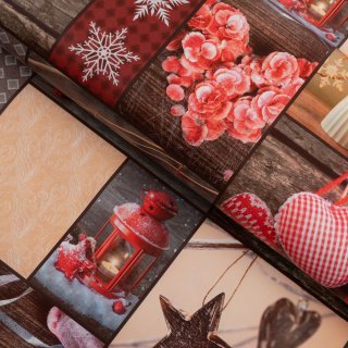 PVC ubrus Červená srdce na hnědém dřevodekoru PV-187 - metráž š. 140 cm - Biante.cz PVC ubrus Červená srdce na hnědém dřevodekoru PV-187 - metráž š. 140 cm - Biante.cz