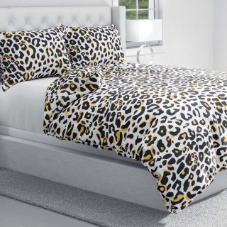 Bavlněné ložní povlečení Sandra SA-409 Leopardí vzor na bílém - detail 1 - Biante.cz