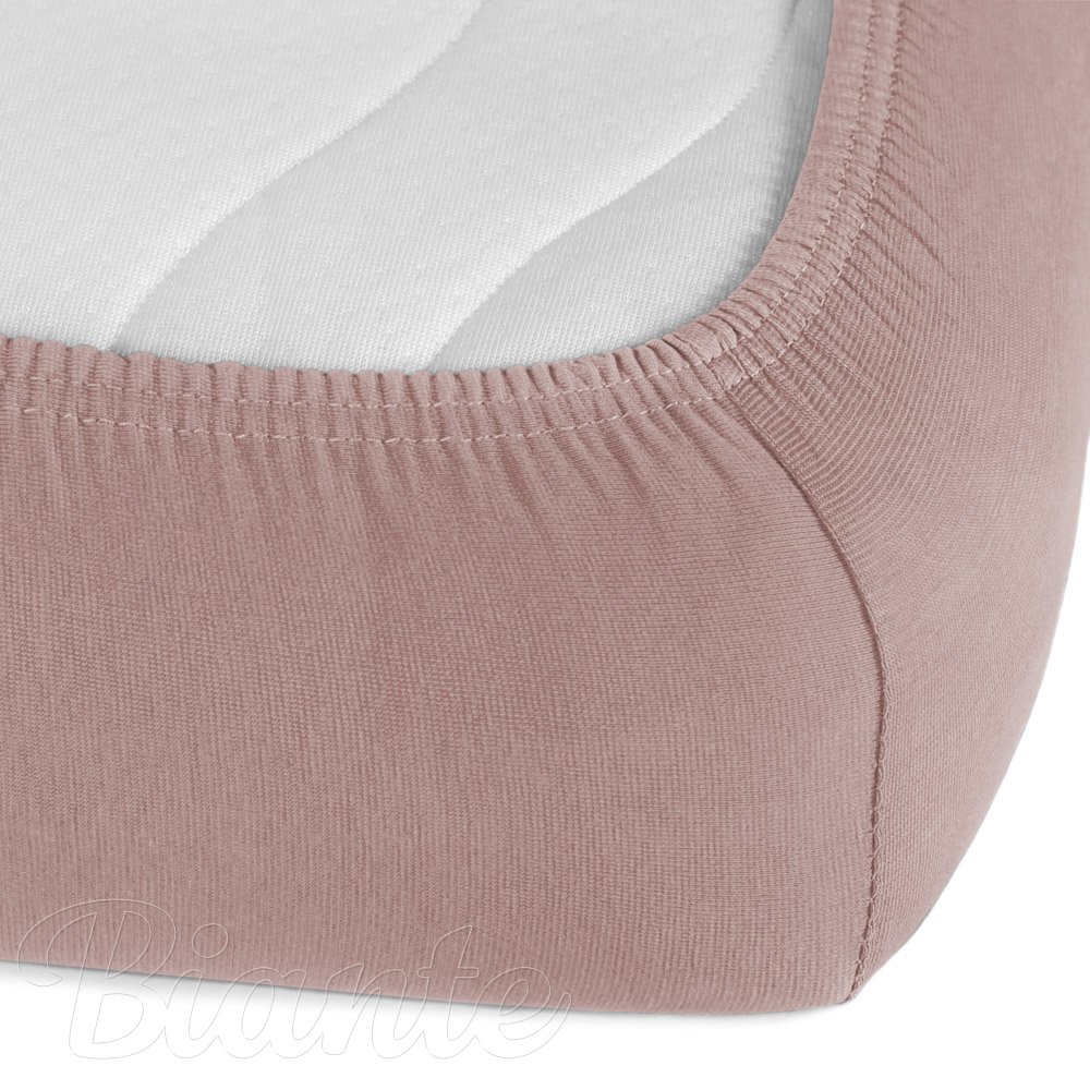 Jersey napínací prostěradlo na vysokou matraci JR-024 Hnědorůžové - detail 1 - Biante.cz