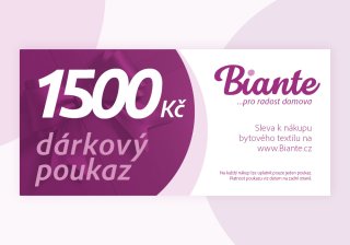 Tištěný dárkový poukaz Biante v hodnotě 1 500 Kč