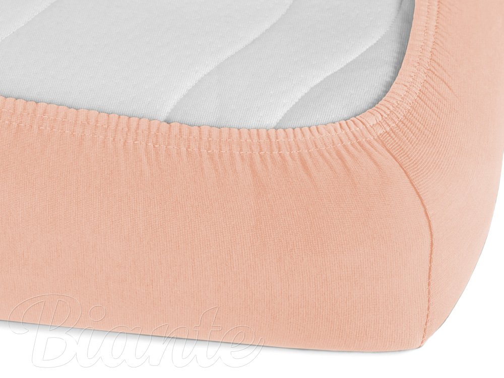 Jersey napínací prostěradlo JR-005 Světle broskvové - detail 1 - Biante.cz