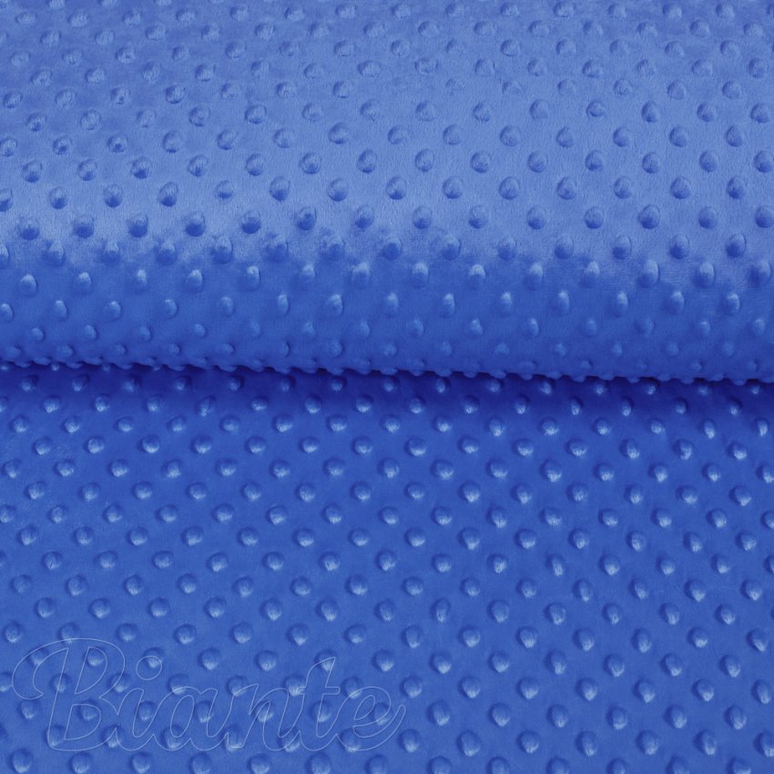 Dětská látka Minky 3D puntíky MKP-001 Modrá - šířka 150 cm - detail 4 - Biante.cz