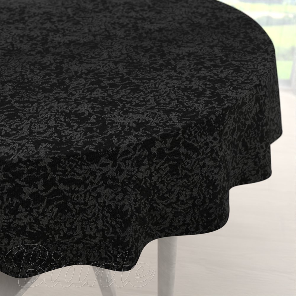 Teflonový kulatý ubrus TF-098 Venezia černý - Biante.cz