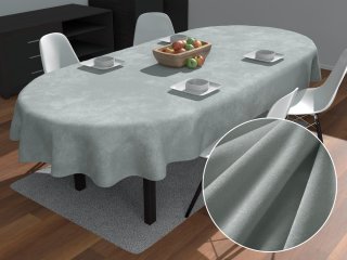 Sametový oválný ubrus SV-029 Cementově šedý - Biante.cz Sametový oválný ubrus SV-029 Cementově šedý - Biante.cz