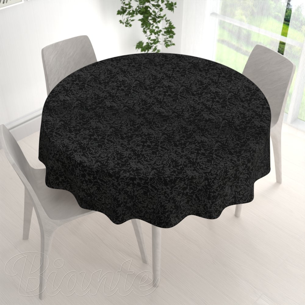 Teflonový kulatý ubrus TF-098 Venezia černý - detail 1 - Biante.cz