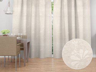 Dekoračný záves na mieru TF-076 Kvetinový ornament na režnom - Biante.sk