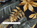 Bavlnená látka/plátno Sandra SA-389 Sivozelené a zlaté tropické listy na čiernom - šírka 160 cm - detail 3 - Biante.sk