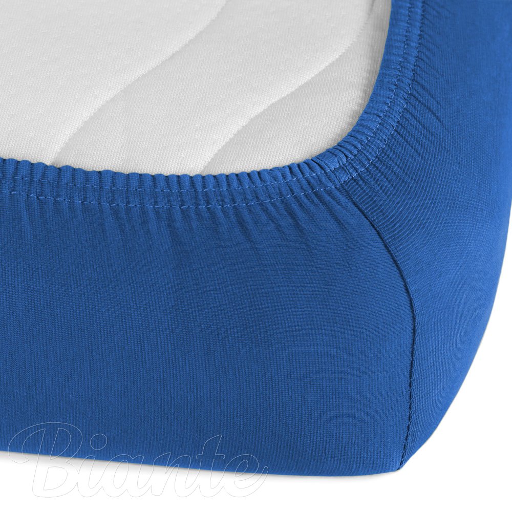 Dětské jersey napínací prostěradlo do postýlky JR-016 Modré - detail 2 - Biante.cz