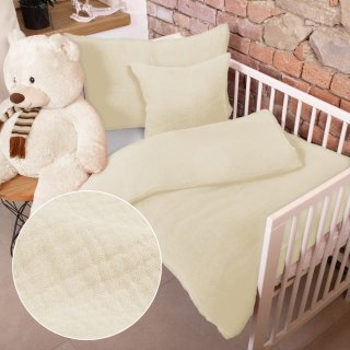 Dětské mušelínové povlečení do postýlky Nature MSN-083 Krémové - Biante.cz