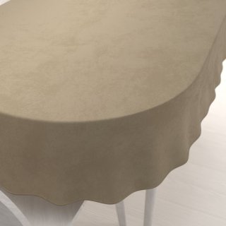 Sametový oválný ubrus Velvet Premium SVP-026 Kávově béžový - Biante.cz