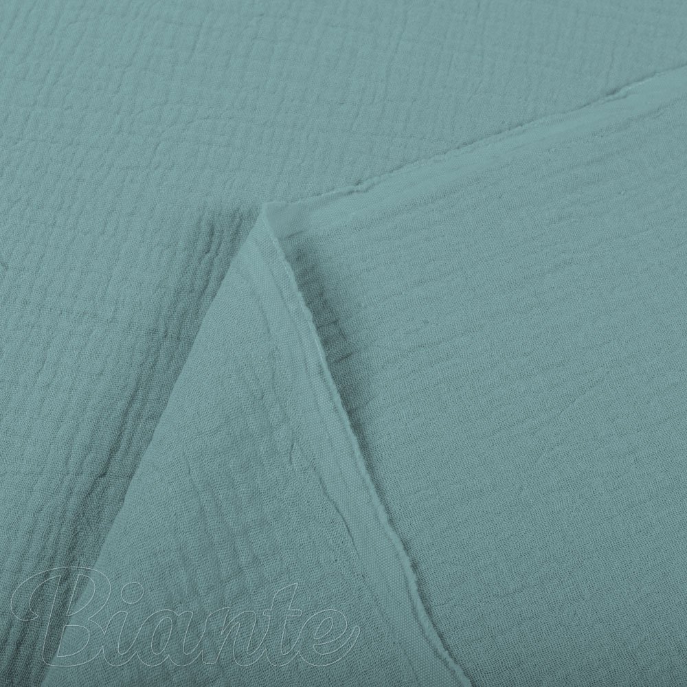 Mušelín dvojitá gázovina MSN-050 Pastelově modrozelená - metráž šířka 140 cm - detail 3 - Biante.cz