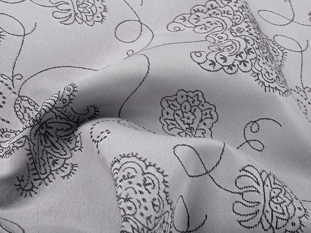 Teflonová látka na ubrusy TF-083 Květované ornamenty na šedém - šířka 170 cm - detail 7 - Biante.cz Teflonová látka na ubrusy TF-083 Květované ornamenty na šedém - šířka 170 cm - detail 7 - Biante.cz