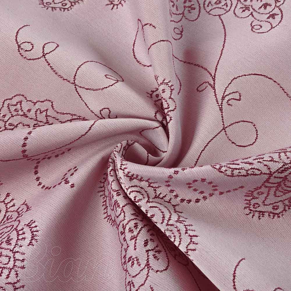 Teflonová látka na ubrusy TF-138 Hnědovínové květované ornamenty na starofialovém - šířka 170 cm - detail 3 - Biante.cz