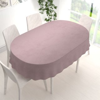 Sametový oválný ubrus Velvet Premium SVP-031 Tmavě starorůžový - detail 1 - Biante.cz