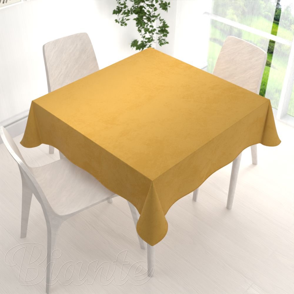 Veľký zamatový štvorcový obrus Velvet Prémium SVP-009 Horčicový - detail 1 - Biante.sk