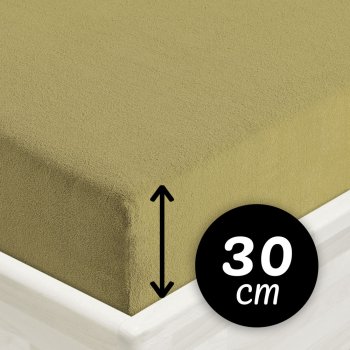 Froté napínací prostěradlo na vysokou matraci FR-020 Olivové - Biante.cz Froté napínací prostěradlo na vysokou matraci FR-020 Olivové - Biante.cz