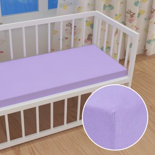 Detské jersey napínacie prestieradlo do postieľky JR-012 Levanduľové - Biante.sk
