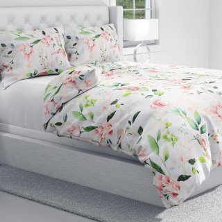 Bavlnené posteľné obliečky Sandra SA-432 Vtáci medzi kvetmi - detail 1 - Biante.sk